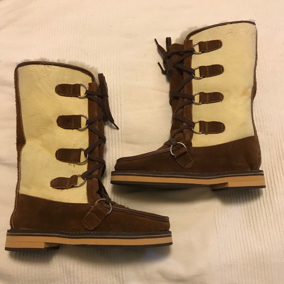 Child’s vintage NWT sheepskin boots New Zealand 4 - Picture 1 of 9